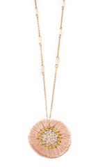 Dusty Rose Fringe Beaded Nest