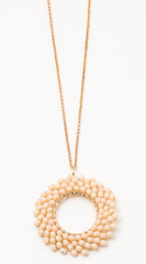 Pale Pink Bead Nest Necklace