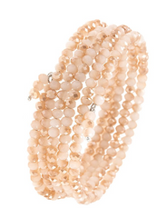 Natural Sparkling Beaded Wrap Bracelet