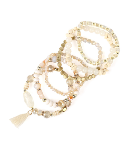 Monroe Tassel Stacking Bracelets